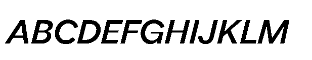 Gamble SQ 500 Italic Font UPPERCASE