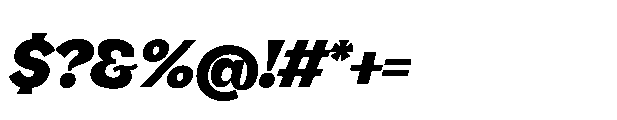 Gamble SQ 800 Italic Font OTHER CHARS