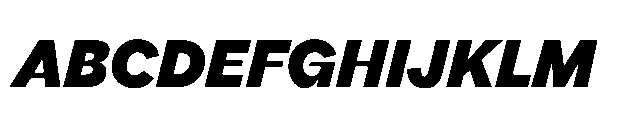 Gamble SQ 800 Italic Font UPPERCASE