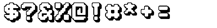 Gamebyte Extrude Font OTHER CHARS