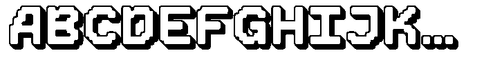 Gamebyte Extrude Font UPPERCASE