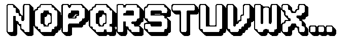 Gamebyte Extrude Font UPPERCASE