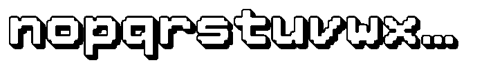Gamebyte Extrude Font LOWERCASE