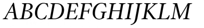 Gamma Book Italic Font UPPERCASE