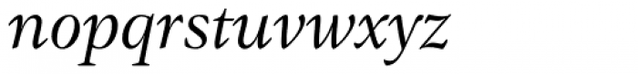 Gamma Book Italic Font LOWERCASE