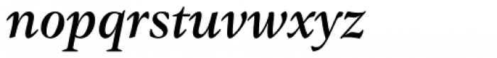 Gamma Medium Italic Font LOWERCASE