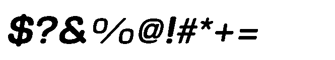 Ganama Expanded Bold Oblique Font OTHER CHARS