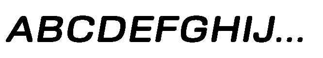 Ganama Expanded Bold Oblique Font UPPERCASE