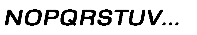 Ganama Expanded Bold Oblique Font UPPERCASE