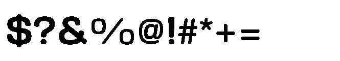 Ganama Expanded Bold Font OTHER CHARS