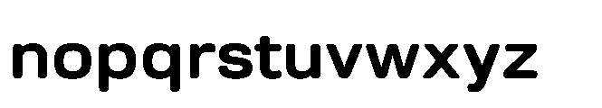 Ganama Expanded Bold Font LOWERCASE