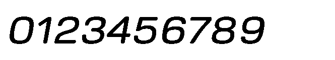 Ganama Expanded Oblique Font OTHER CHARS