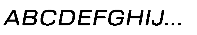 Ganama Expanded Oblique Font UPPERCASE