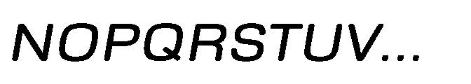 Ganama Expanded Oblique Font UPPERCASE