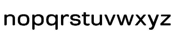 Ganama Expanded Regular Font LOWERCASE