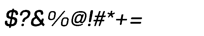 Ganama Oblique Font OTHER CHARS