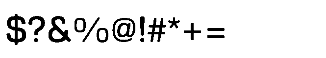 Ganama Regular Font OTHER CHARS