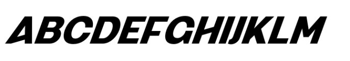 Ganery Bold Italic Font UPPERCASE