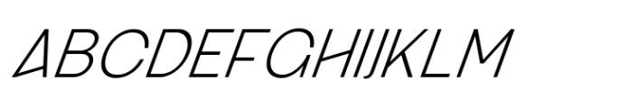Ganery Thin Italic Font UPPERCASE