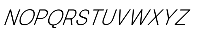 Ganery Thin Italic Font UPPERCASE