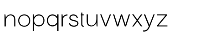 Ganery Thin Font LOWERCASE