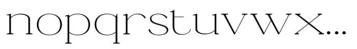 Ganik Extra Light Expanded Font LOWERCASE