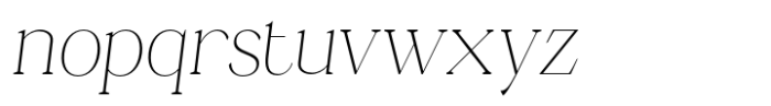 Ganik Extra Light Sem Condensed Obliq Font LOWERCASE