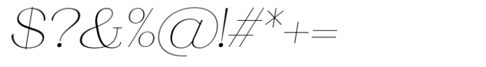 Ganik Extra Light Semi Expanded Oblique Font OTHER CHARS