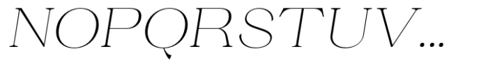 Ganik Extra Light Semi Expanded Oblique Font UPPERCASE