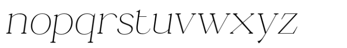 Ganik Extra Light Slanted Font LOWERCASE