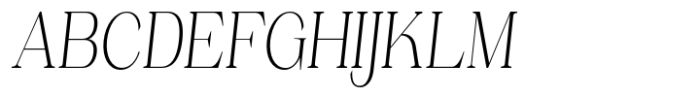 Ganik Light Condensed Slanted Font UPPERCASE