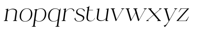Ganik Light Slanted Font LOWERCASE
