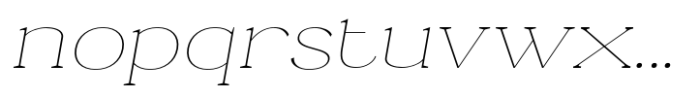 Ganik Thin Expanded Slanted Font LOWERCASE