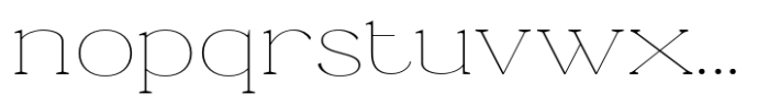 Ganik Thin Expanded Font LOWERCASE
