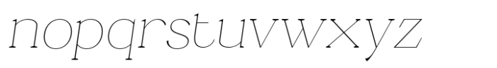 Ganik Thin Slanted Font LOWERCASE