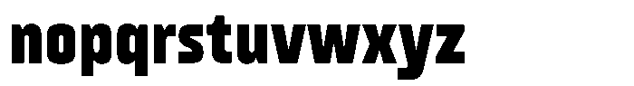 Gantle Black Condensed Font LOWERCASE