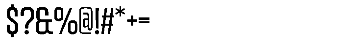 Gantle Extra Light Condensed Font OTHER CHARS
