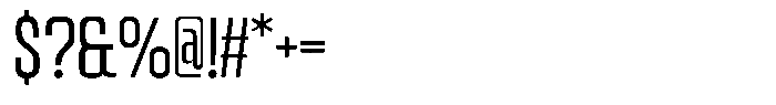 Gantle Thin Condensed Font OTHER CHARS