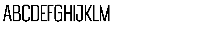 Gantle Thin Condensed Font UPPERCASE