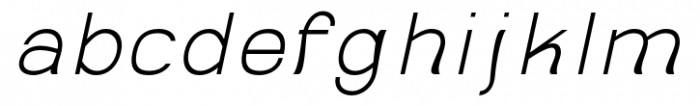 Ganyota Thin Slanted Font LOWERCASE