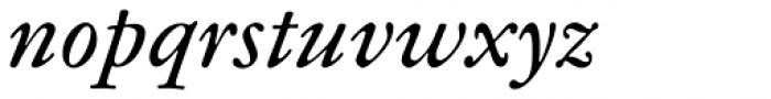 Garamond ATF Micro Italic Font LOWERCASE