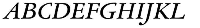 Garamond ATF SubHead Med Italic Font UPPERCASE