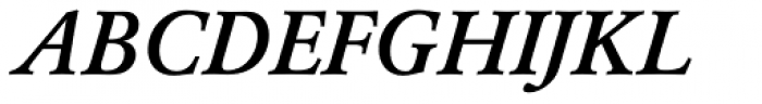 Garamond BE Pro Medium Italic Font UPPERCASE