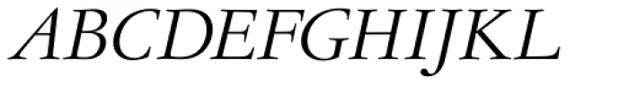Garamond No 4 Light Italic Font UPPERCASE