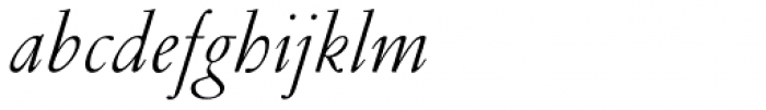 Garamond RR Light Italic Font LOWERCASE