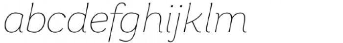 Garbata Thin Italic Font LOWERCASE