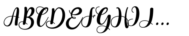 Garden Script Font UPPERCASE