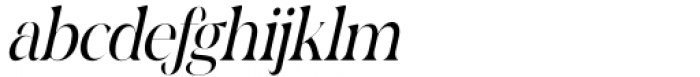 Gardena Quanto Thin Italic Font LOWERCASE