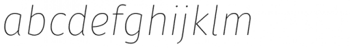 Gardenia Thin Italic Font LOWERCASE