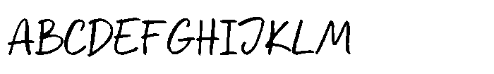 Gardenium Handwriting Font UPPERCASE